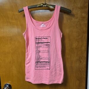 Runner's Facts Nutrition Label Workout Tank S